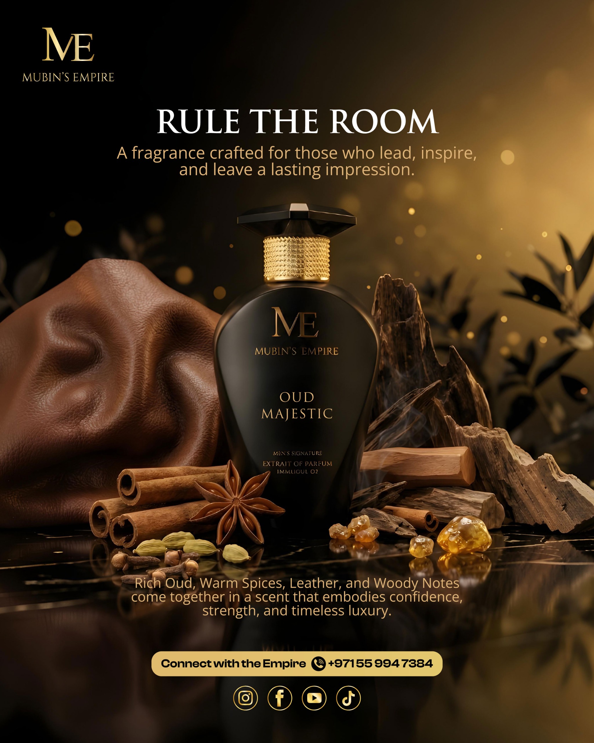Oud Majestic luxury men's perfume from Dubai